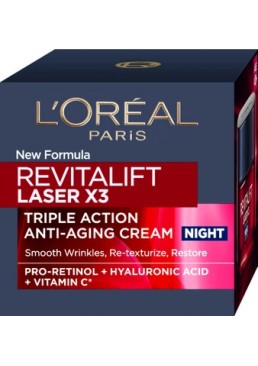 Ночной регенерирующий rрем L'Oreal Paris Revitalift Лазер Х3, 50 мл 